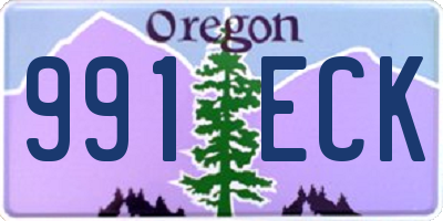 OR license plate 991ECK