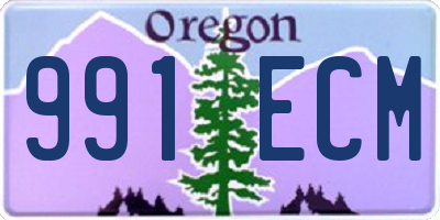 OR license plate 991ECM