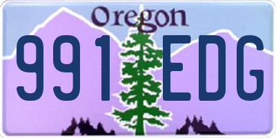 OR license plate 991EDG