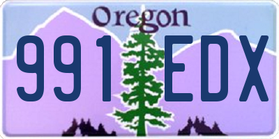 OR license plate 991EDX