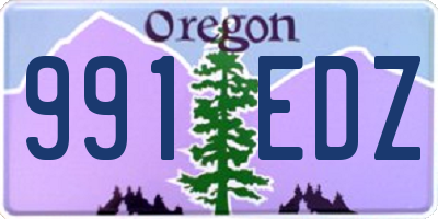 OR license plate 991EDZ