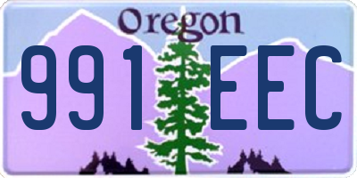 OR license plate 991EEC