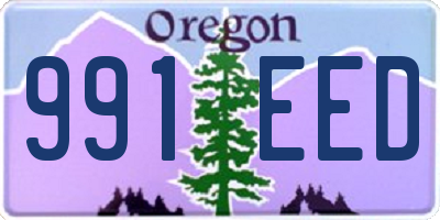 OR license plate 991EED