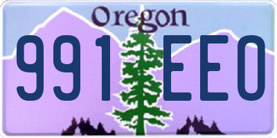 OR license plate 991EEO