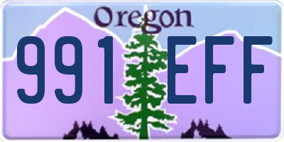 OR license plate 991EFF