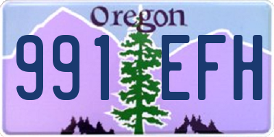 OR license plate 991EFH