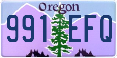 OR license plate 991EFQ