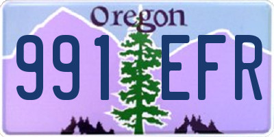 OR license plate 991EFR