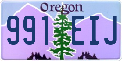 OR license plate 991EIJ