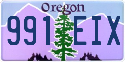 OR license plate 991EIX