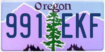 OR license plate 991EKF