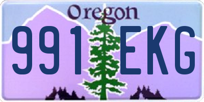 OR license plate 991EKG