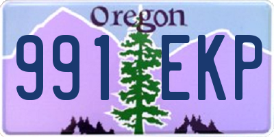 OR license plate 991EKP