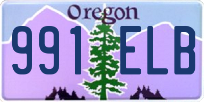 OR license plate 991ELB