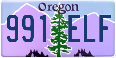 OR license plate 991ELF