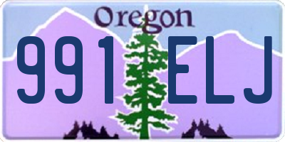 OR license plate 991ELJ