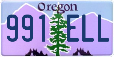 OR license plate 991ELL