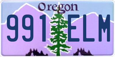 OR license plate 991ELM