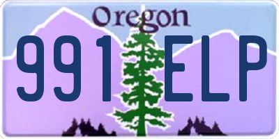 OR license plate 991ELP