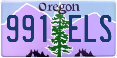 OR license plate 991ELS