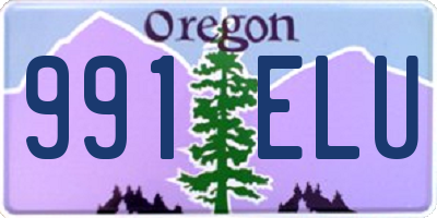 OR license plate 991ELU