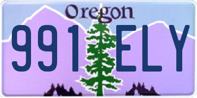 OR license plate 991ELY