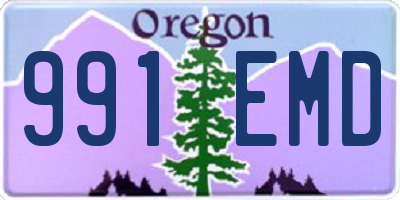 OR license plate 991EMD