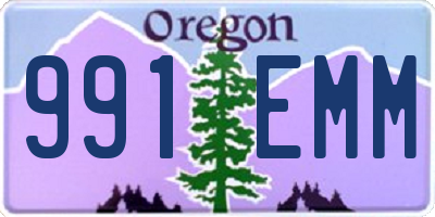 OR license plate 991EMM