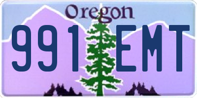 OR license plate 991EMT