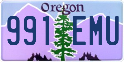 OR license plate 991EMU