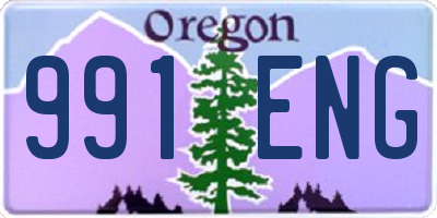 OR license plate 991ENG