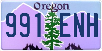 OR license plate 991ENH