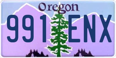 OR license plate 991ENX