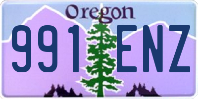 OR license plate 991ENZ