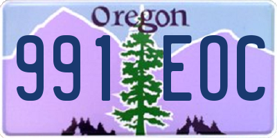 OR license plate 991EOC