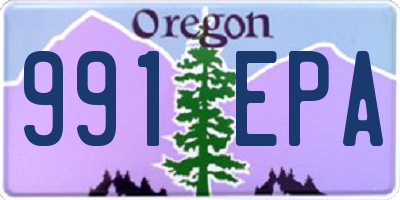 OR license plate 991EPA