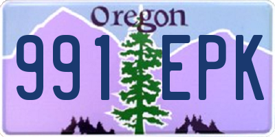 OR license plate 991EPK