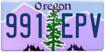 OR license plate 991EPV