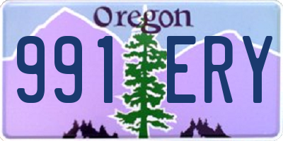 OR license plate 991ERY