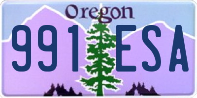 OR license plate 991ESA