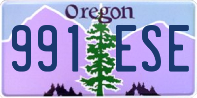 OR license plate 991ESE