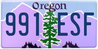 OR license plate 991ESF