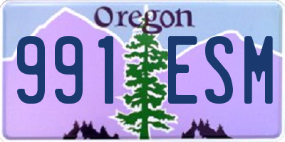 OR license plate 991ESM