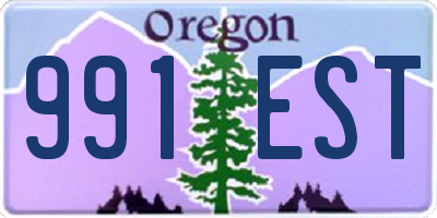 OR license plate 991EST