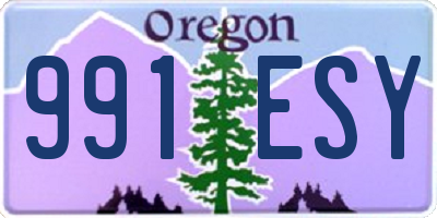 OR license plate 991ESY