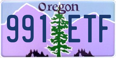 OR license plate 991ETF