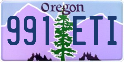 OR license plate 991ETI