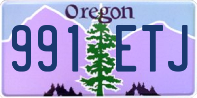 OR license plate 991ETJ