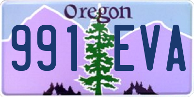 OR license plate 991EVA