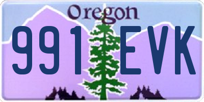 OR license plate 991EVK